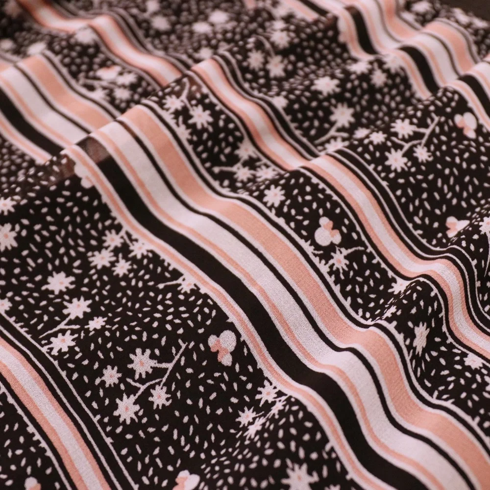 Disney Black and Pink Striped Circle Skirt